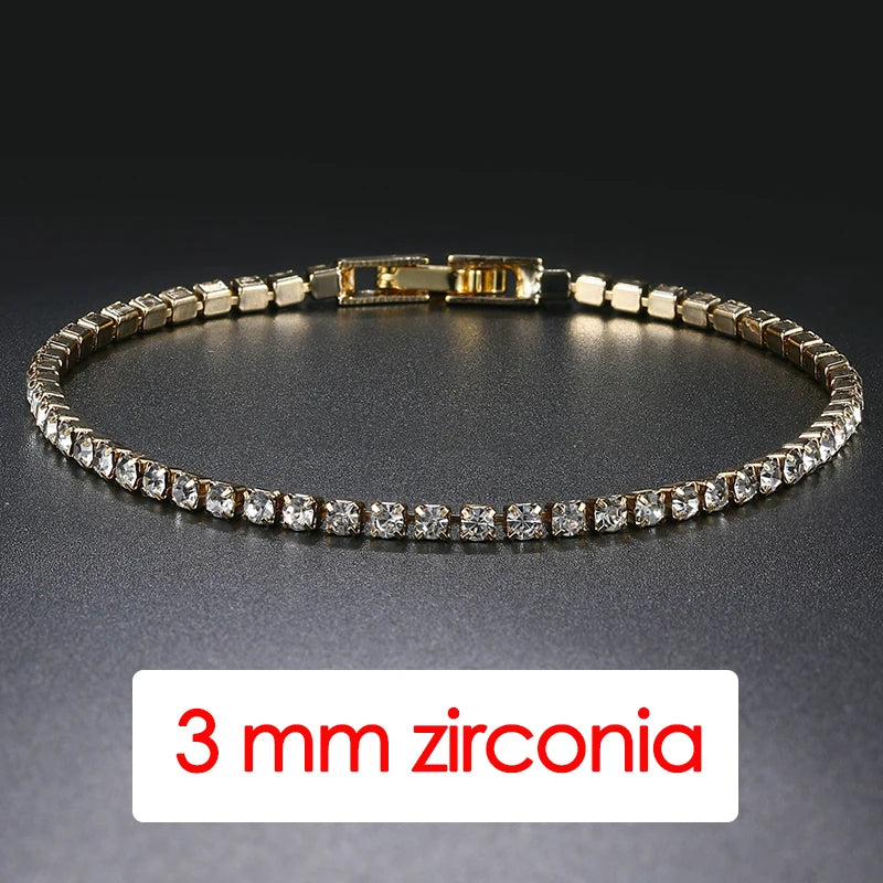 Crystal Tennis Bracelet D’Oro