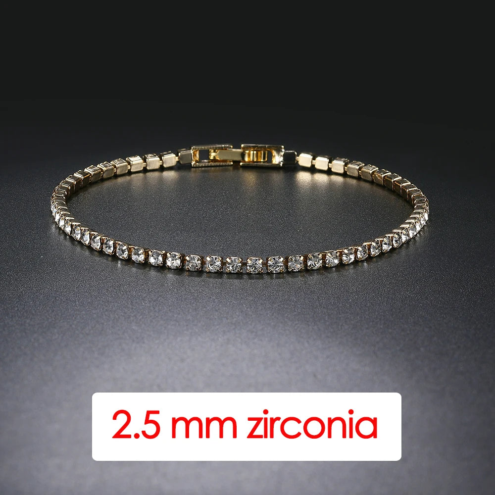 Crystal Tennis Bracelet D’Oro