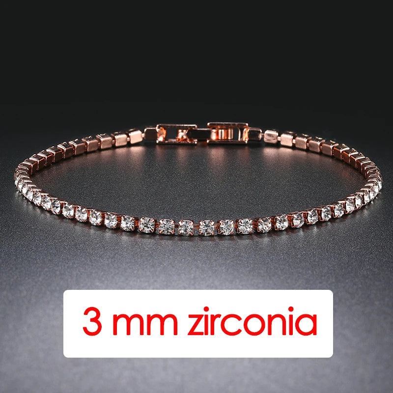 Crystal Tennis Bracelet D’Oro